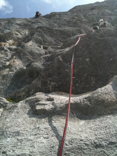 Galadriel_6c+_088.jpg - mit aufgetauten Fingern gehts auch wieder im Vorstieg.